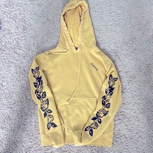XS yellow obey hoodie.